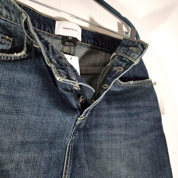 Anthropologie Frayed Hem Denim Mini Skirt 27 - Picture 8 of 9